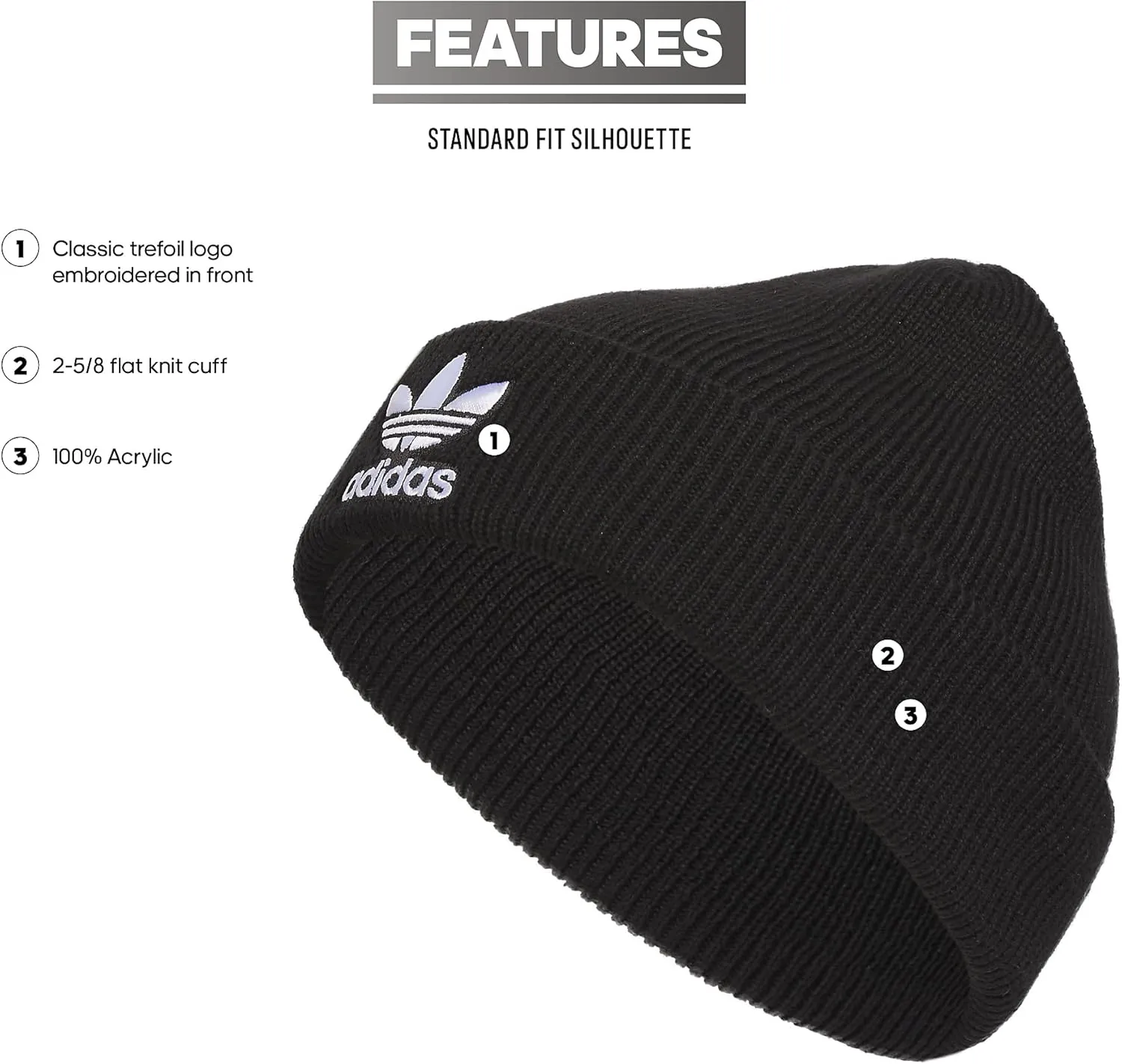 adidas Originals Men's Trefoil Beanie-Older Model