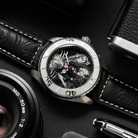 AG Collective The Ma Chao San Guo Series Black Leather Strap Men Watch G 8040 SAN-DEA