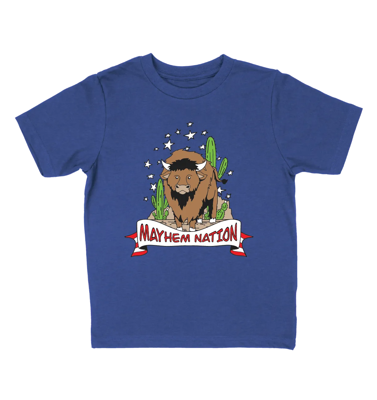 Bison Kids T-Shirt: Blue