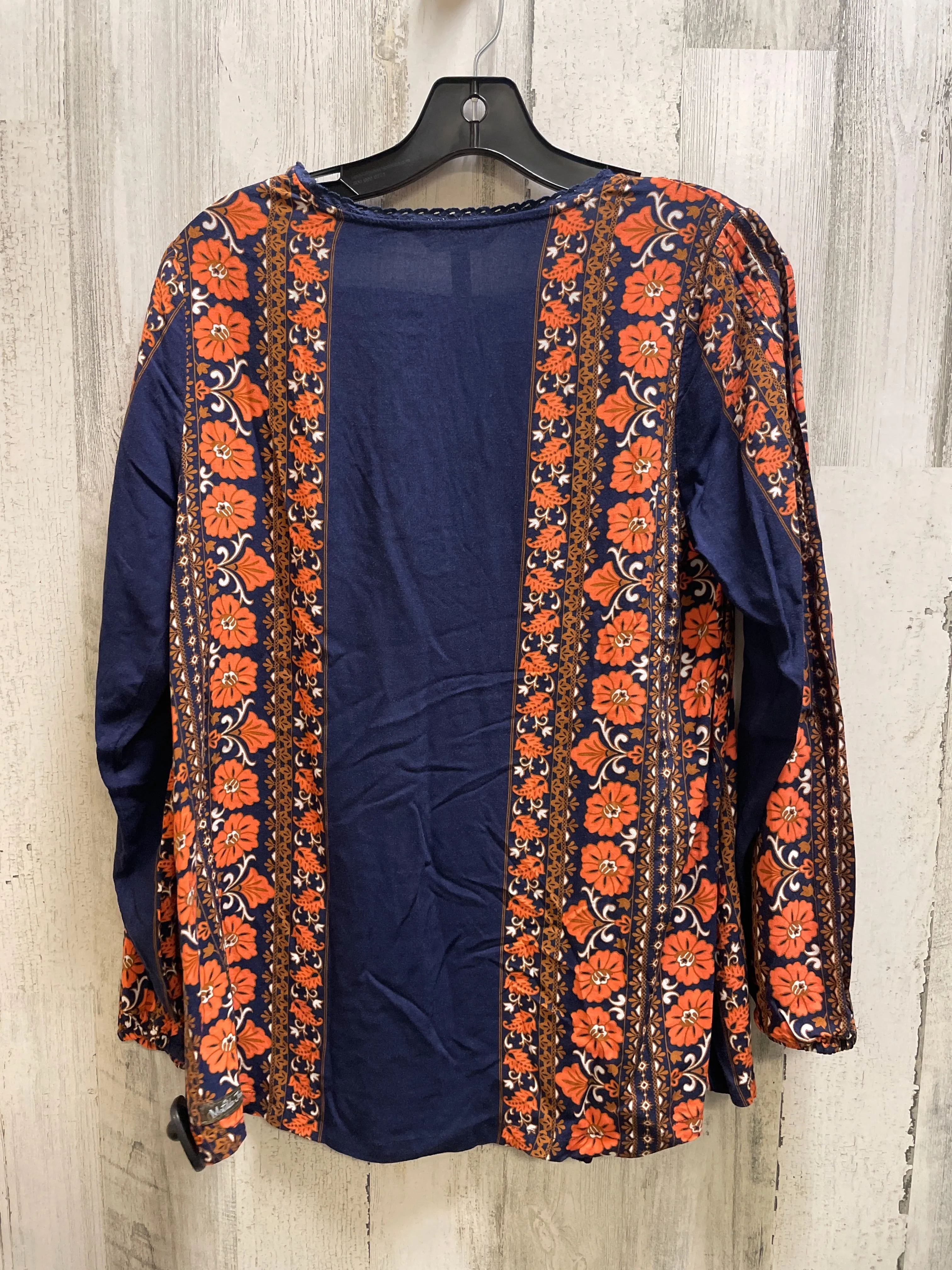 Blue & Orange Top Long Sleeve Matilda Jane, Size S