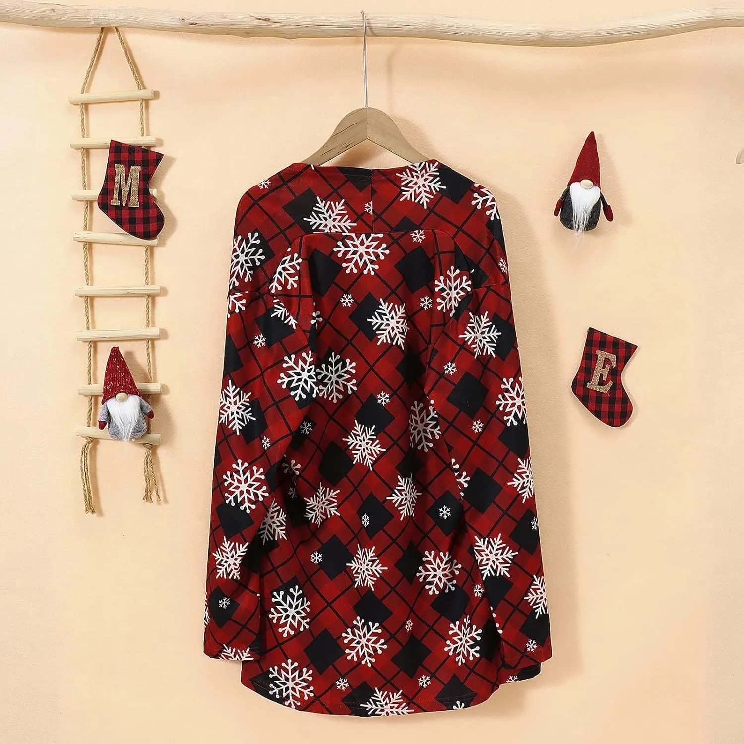 BOUTIKOME Christmas Cardigan for Women Ugly Xmas Tree Sweater Long Sleeve Shirt Front Open Front Plus Size Holiday Tops