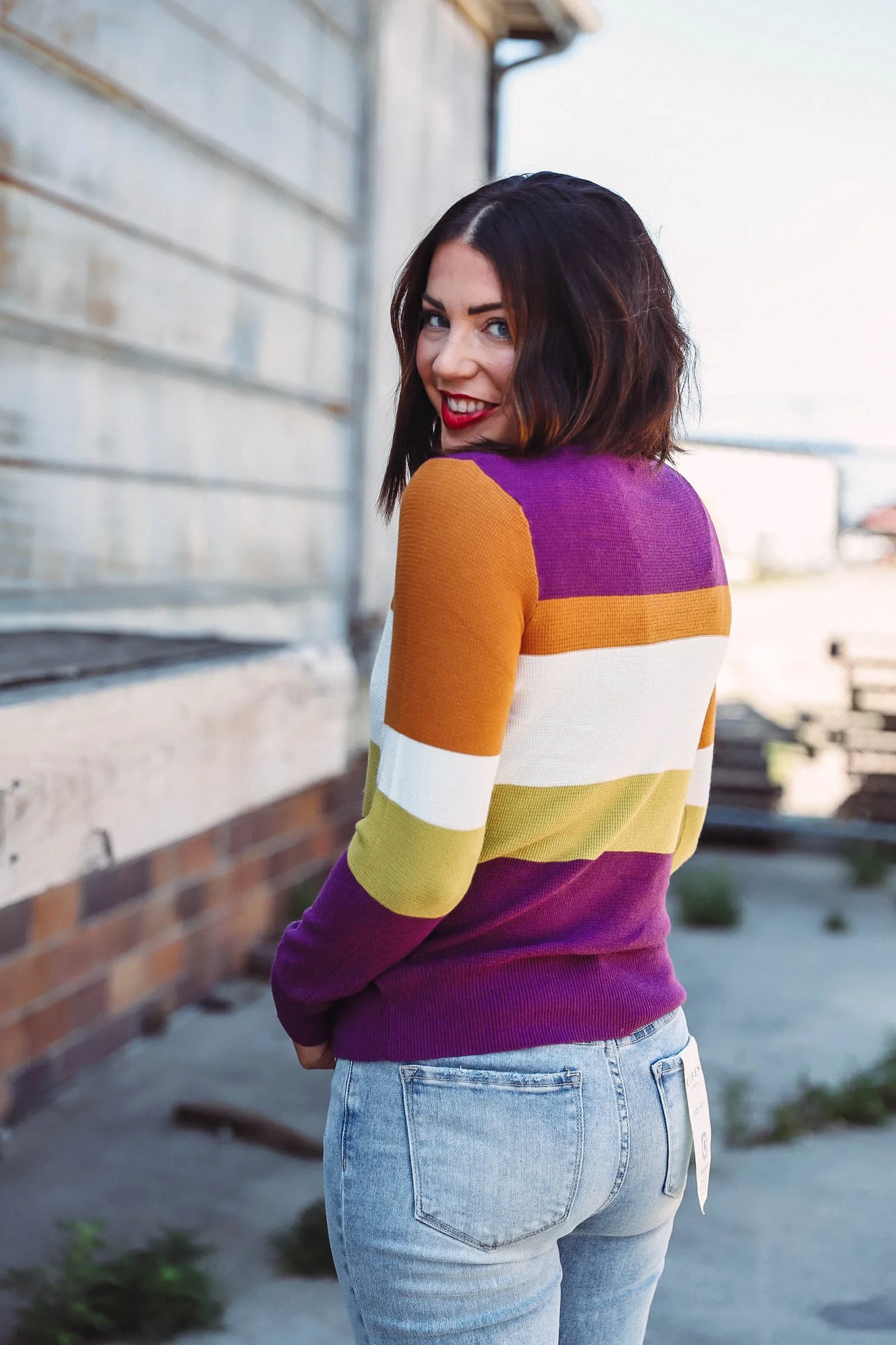 Cameron Waffle Knit Top-Magenta