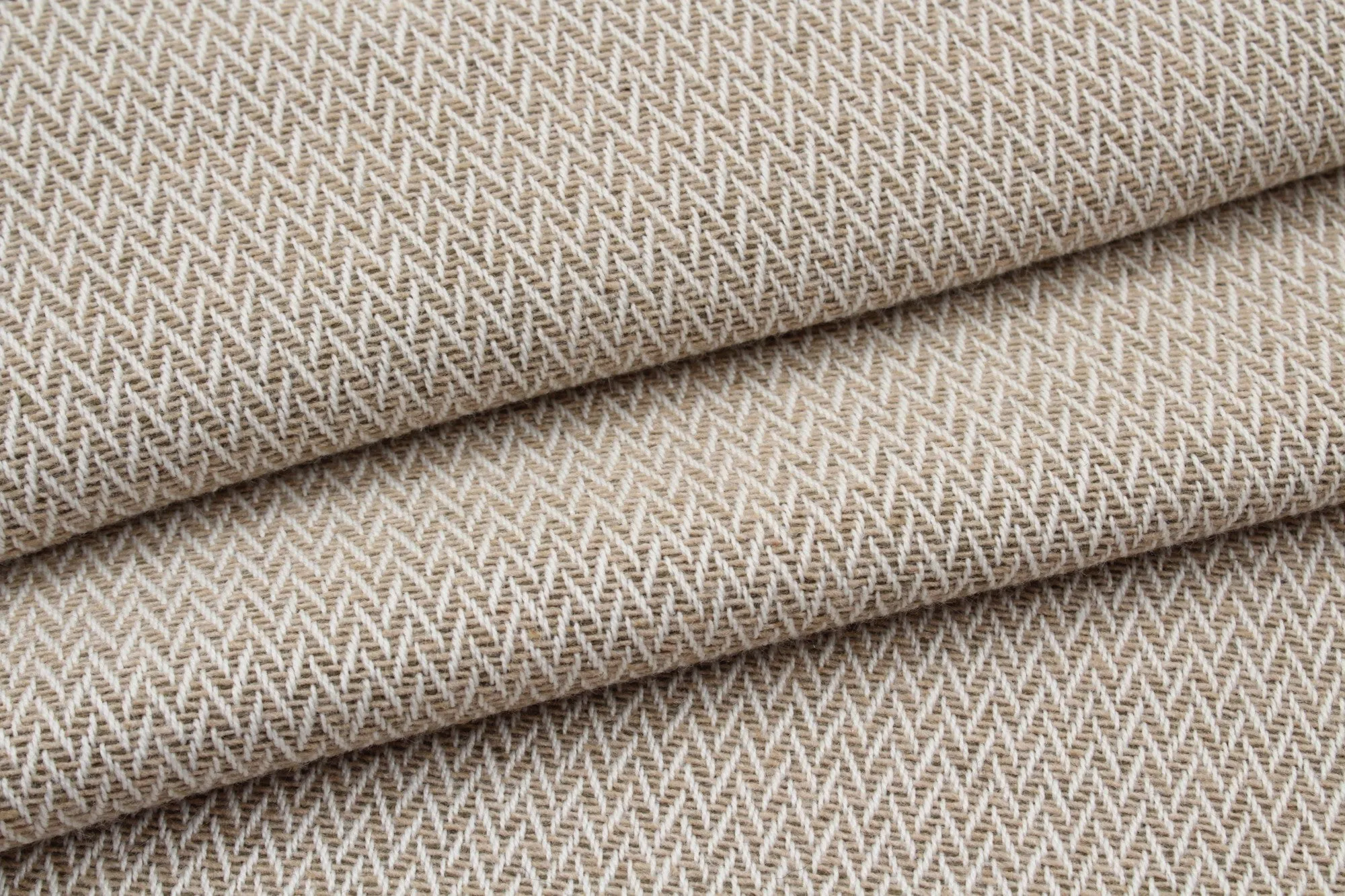 Cotton Blend Chevron Tweed
