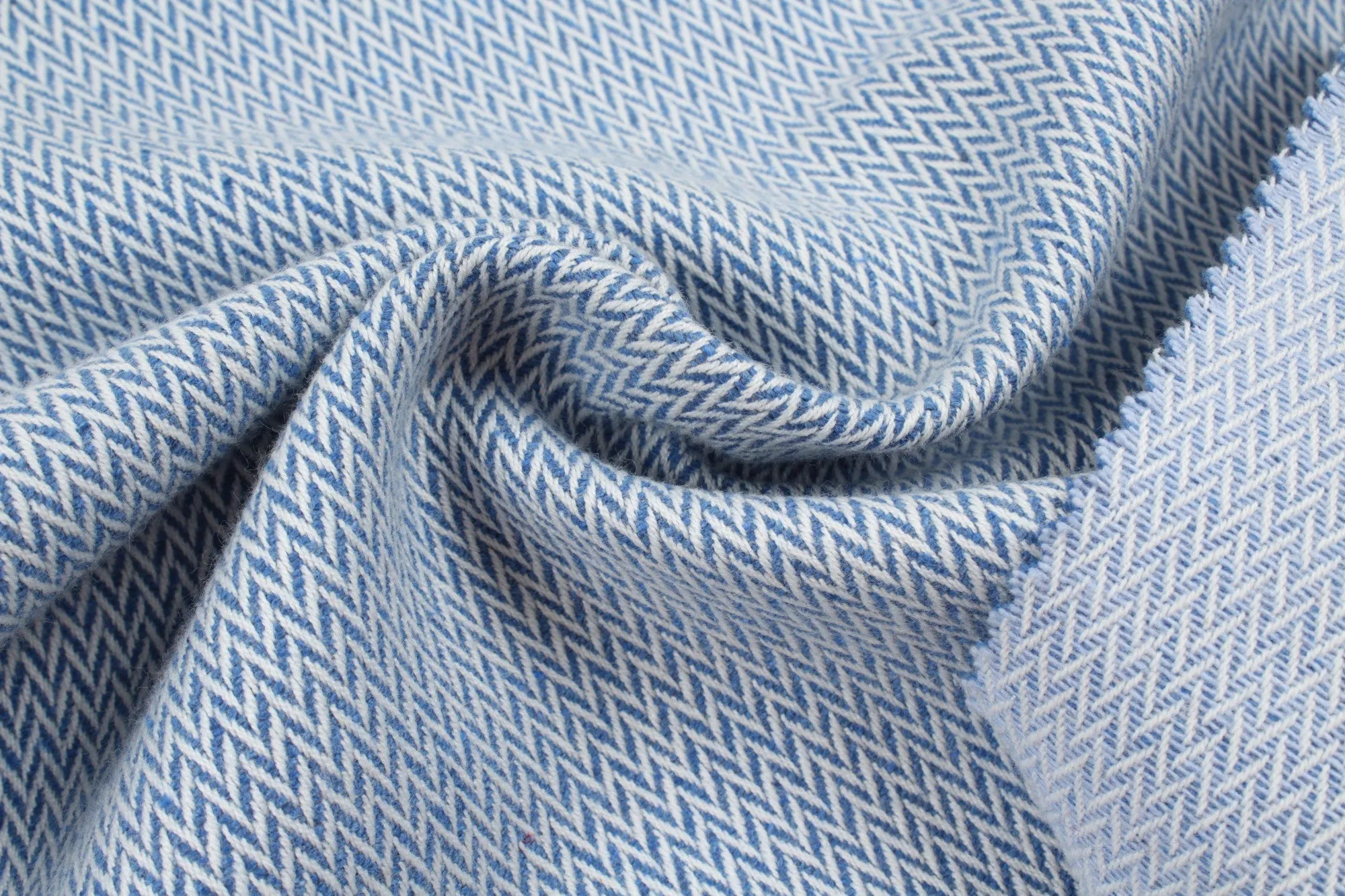 Cotton Blend Chevron Tweed