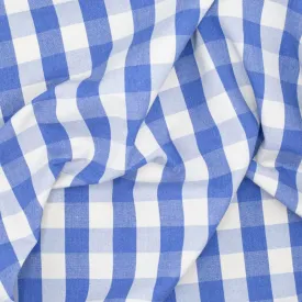 Gingham Large Indigo Fabric