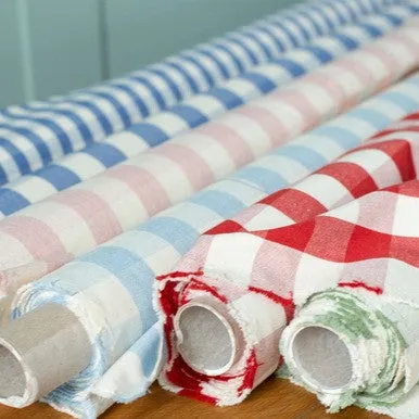 Gingham Large Indigo Fabric