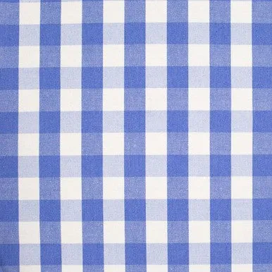 Gingham Large Indigo Fabric