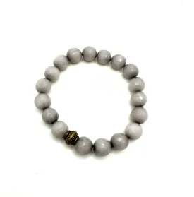 Gray Faceted Stone Bracelet