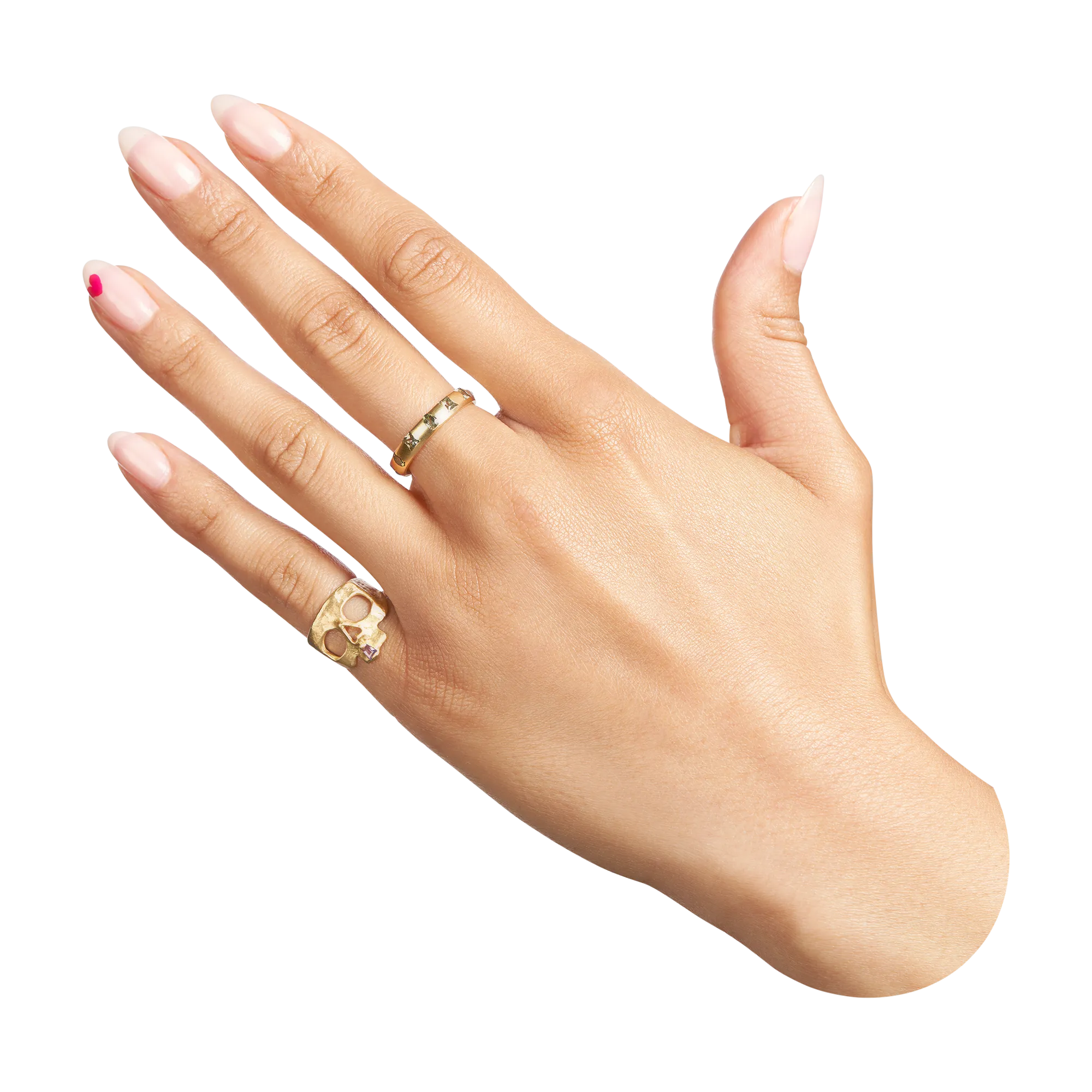 Green Mixed Cut Celeste Ring - Size 7 - 11360
