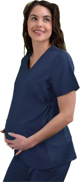 Green Town Scrubs for Women - Maternity V-Neck Scrub Top, 2 Pockets, Lightweight, Stretch Fabric, Easy Care