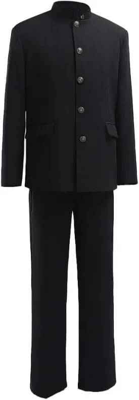 Japanese School Uniform Cosplay Costume Black Jacket and Pants