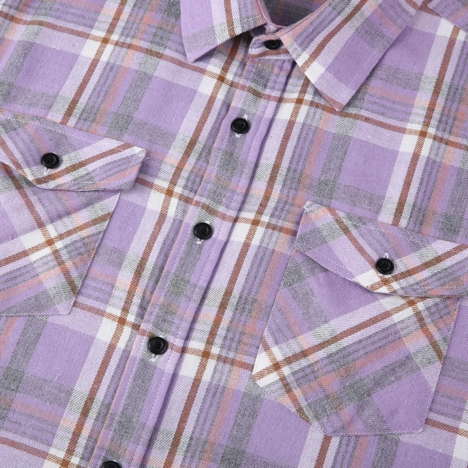 MCEDAR Mens Plaid Flannel Shirts-Long Sleeve Casual Button Down Slim Fit Outfit for Camp Hanging Out or Work