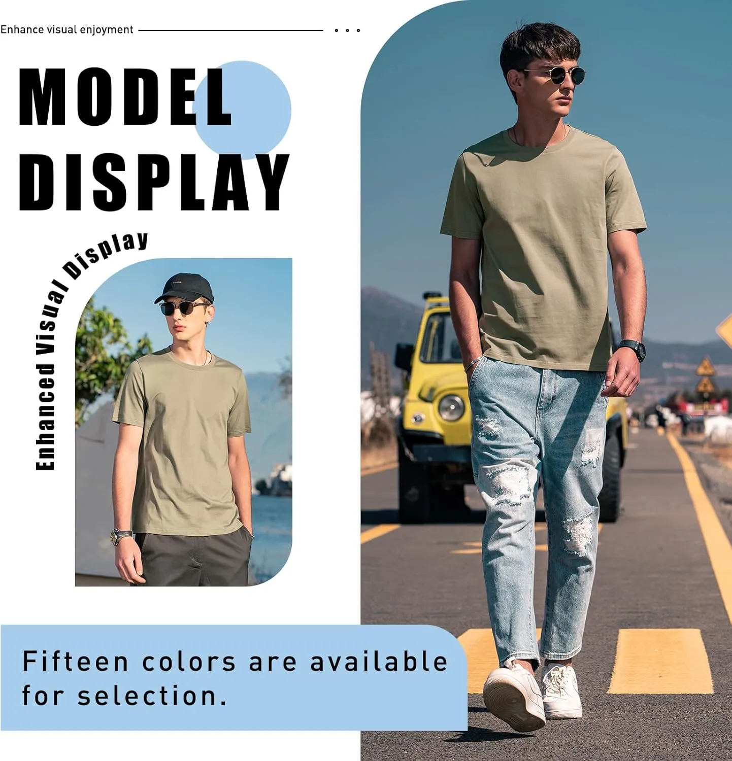 Men's Ice Silk T-Shirt, Quick Dry Casual Shirt, Classic Men's Solid Color T-Shirt