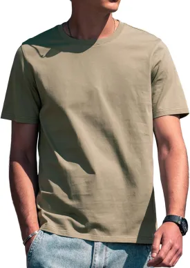 Men's Ice Silk T-Shirt, Quick Dry Casual Shirt, Classic Men's Solid Color T-Shirt
