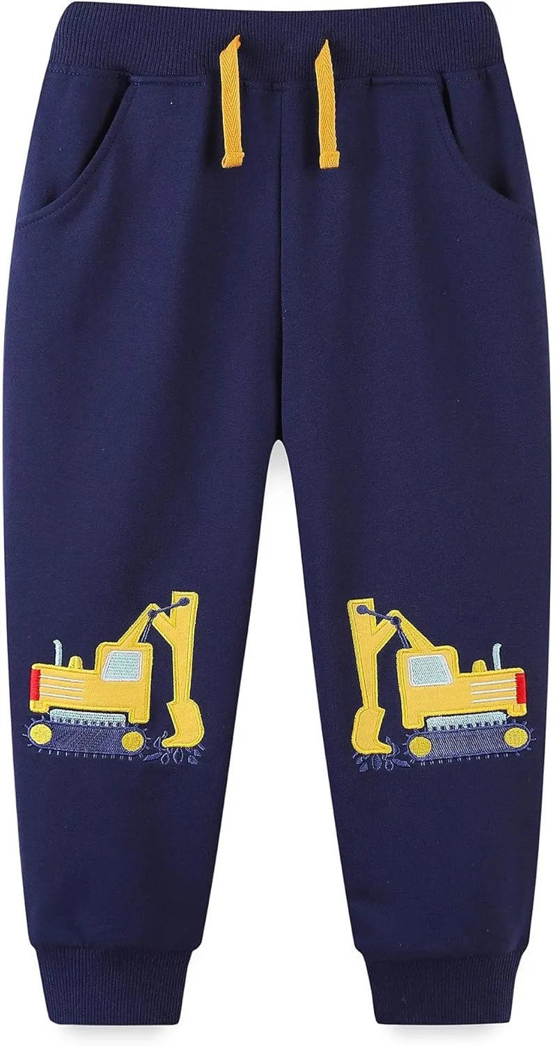 Meufam Toddler Baby Boys Jogger Pants Camouflage Pattern Sweatpants Little Kids Drawstring Elastic Pull-On Pants, Camo Green