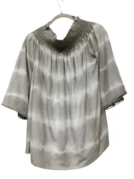 Misty Gray Off Shoulder Top