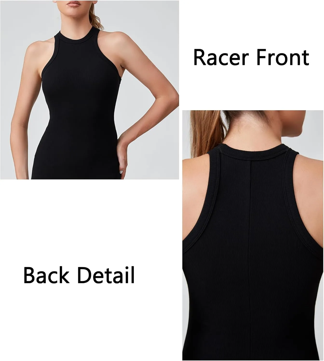 Move With You Summer Ribbed Knit Halter Neck Bodycon Maxi Dresses Women 2025 Wedding Guest Tank Dress