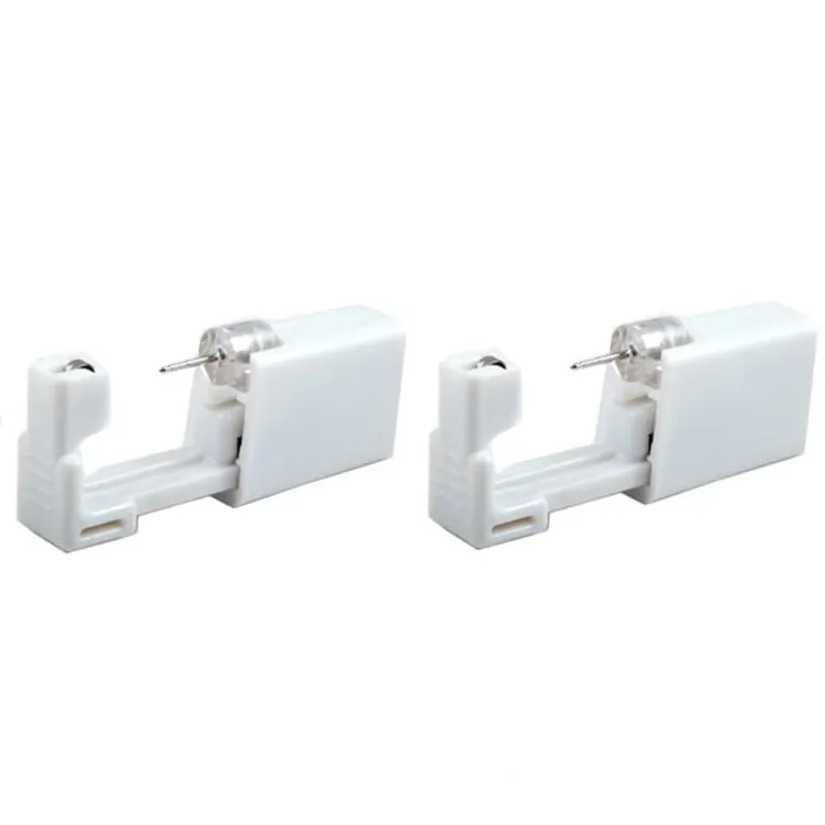 PAIR of Steel Sterilized Piercing Gun Clear CZ Stud