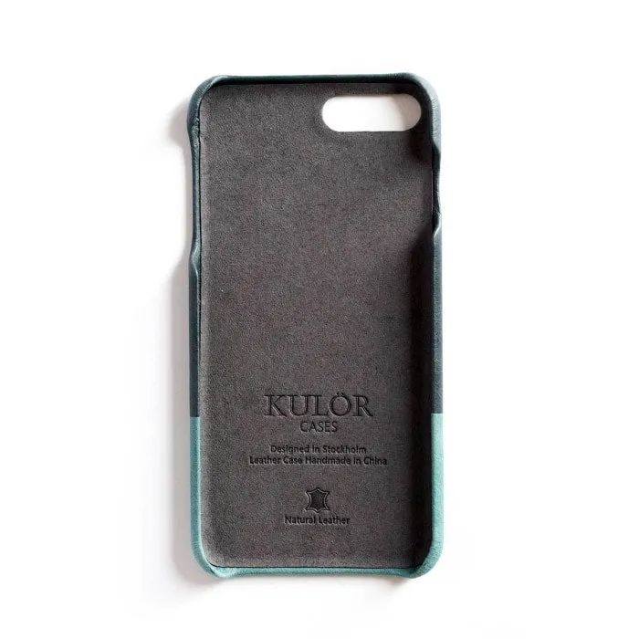 Peacock Blue & Ocean Blue iPhone 8 Plus / iPhone 7 Plus Leather Case