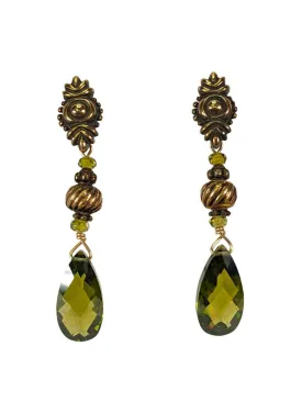 R brass stone earrings retail $215
