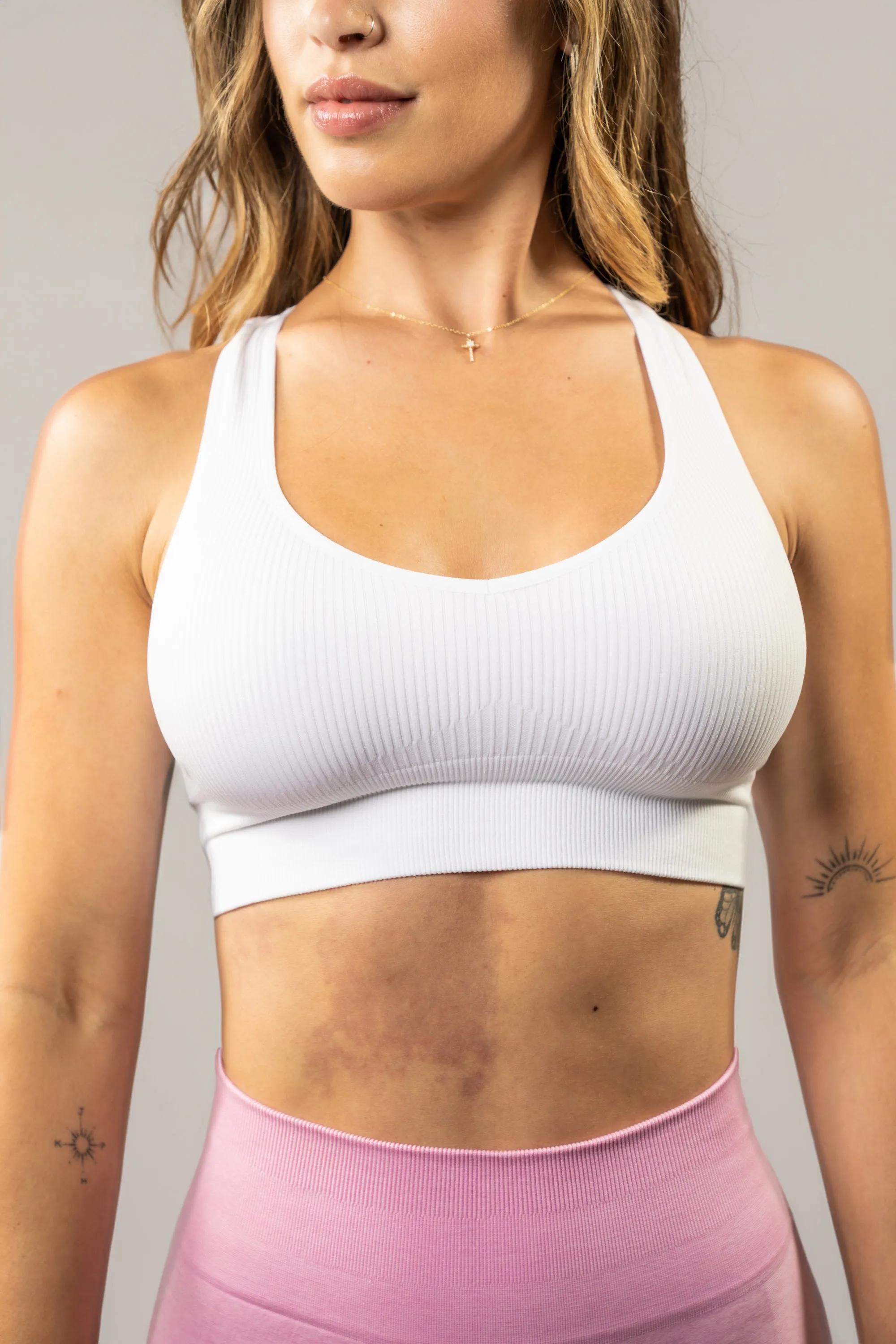Seamless Ribbed Sports Bra