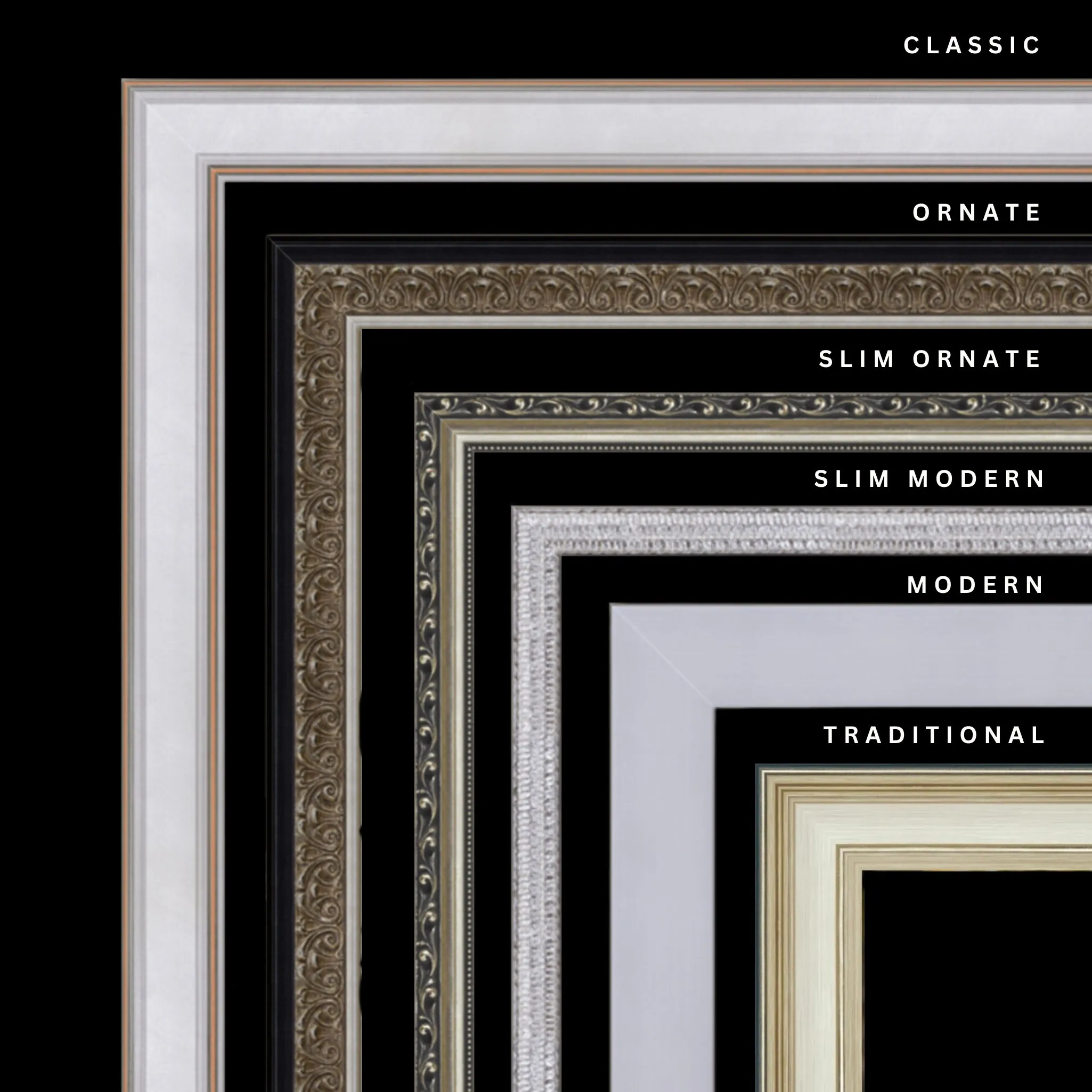 Silver 35x24 Picture Frame Ornate Traditional Classic Antique