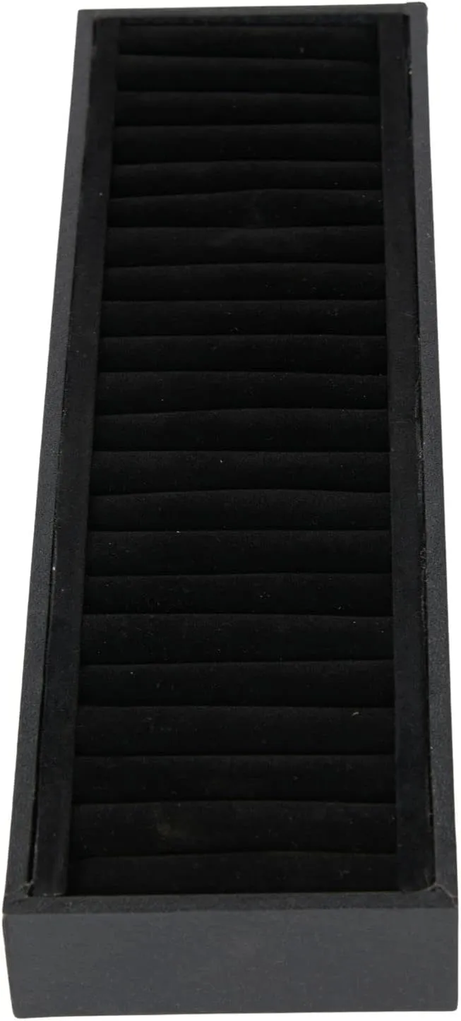 SSWBasics Bracelet Tray Holder - 21 Section Bangle Tray with Black Velvet Inserts