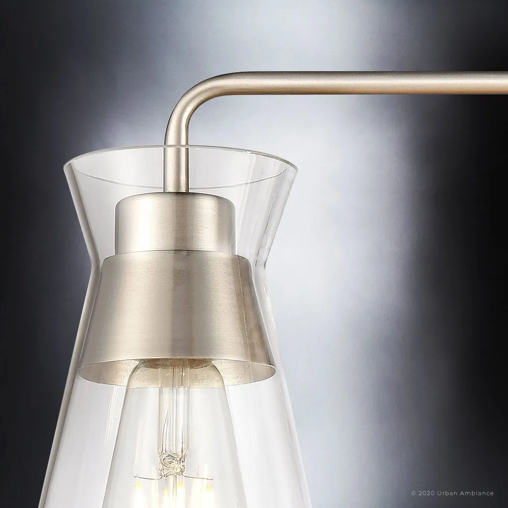 UEX2562 Modern Bath Light 9''H x 22''W, Satin Nickel Finish, Flagstaff Collection