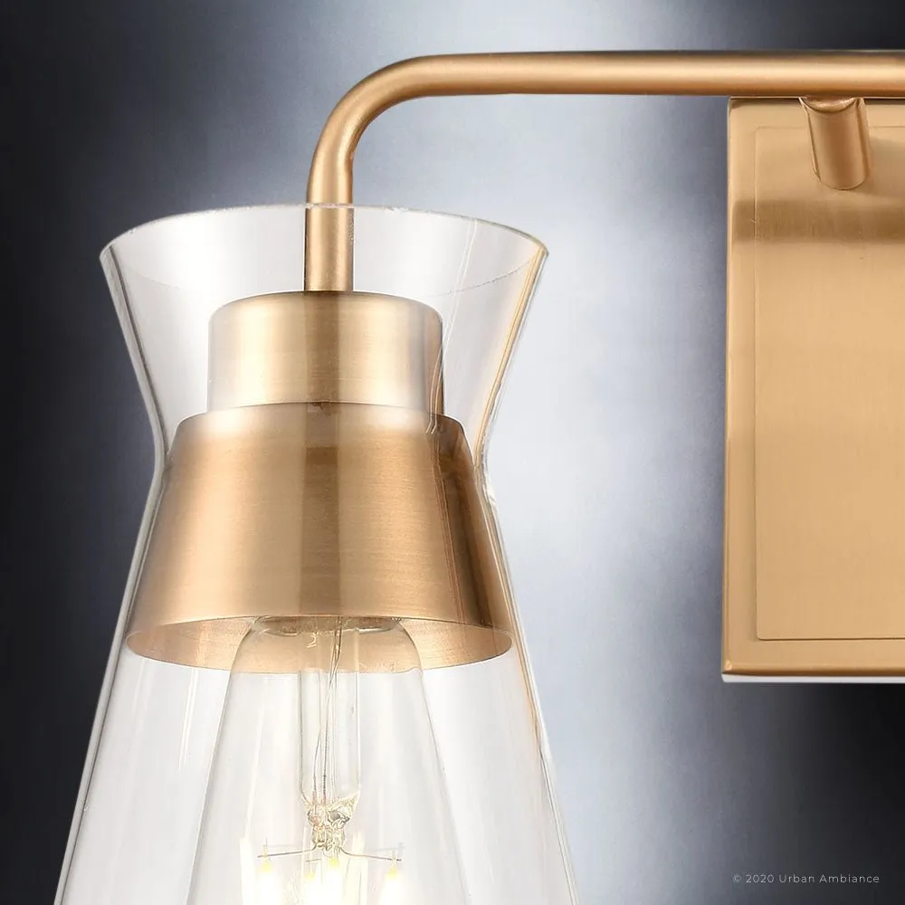UEX2564 Modern Bath Light 9''H x 15''W, Olde Brass Finish, Flagstaff Collection