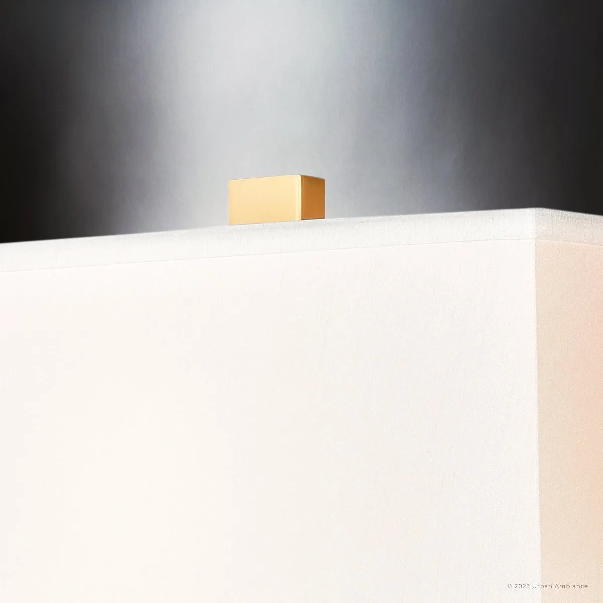 UEX7720 Glam Table Lamp 16''W x 9''D x 27''H, White Stone and Gold Leaf Finish, Fairfield Collection