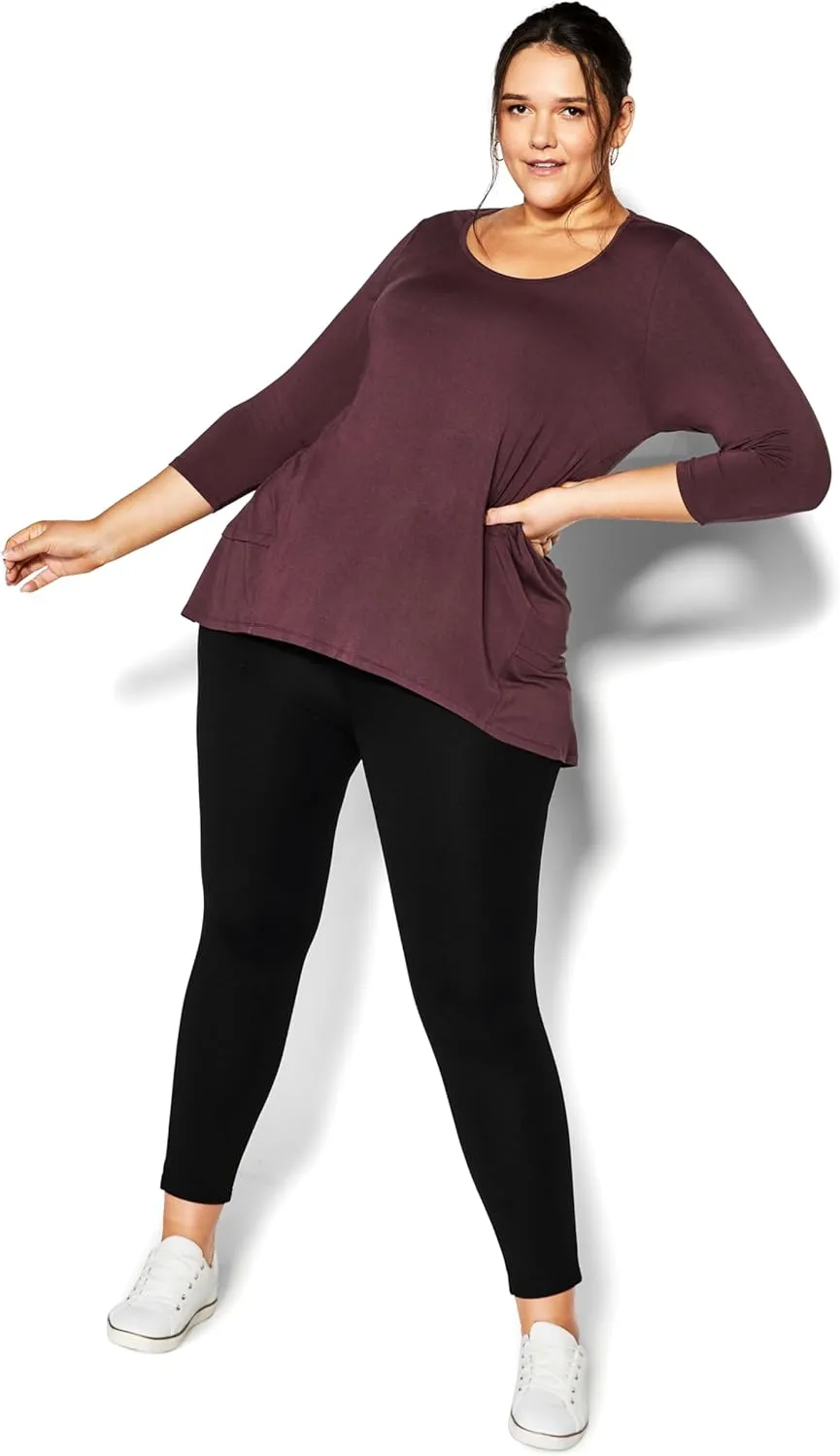 Women's Plus Size Pull on Ponte Pant Black