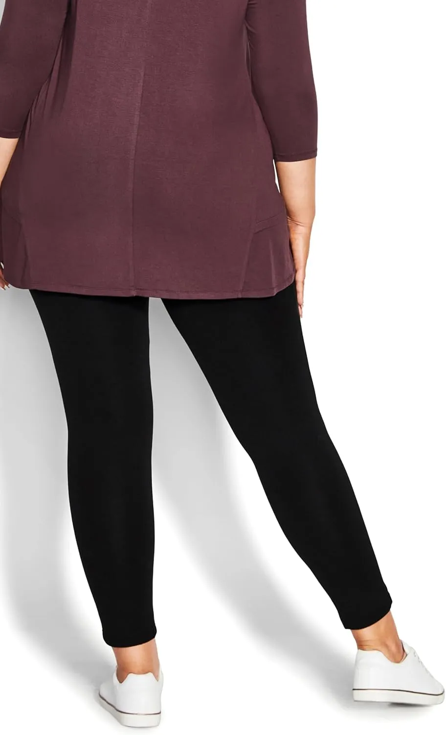 Women's Plus Size Pull on Ponte Pant Black