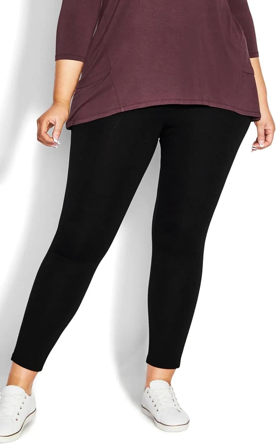 Women's Plus Size Pull on Ponte Pant Black